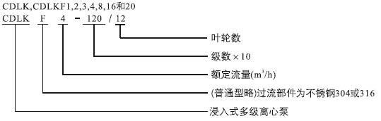 CDLK/CDLKF浸入式多級離心泵